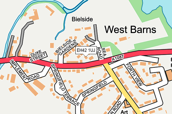 EH42 1UJ map - OS OpenMap – Local (Ordnance Survey) EH42 1UJ map - OS OpenMap – Local (Ordnance Survey)