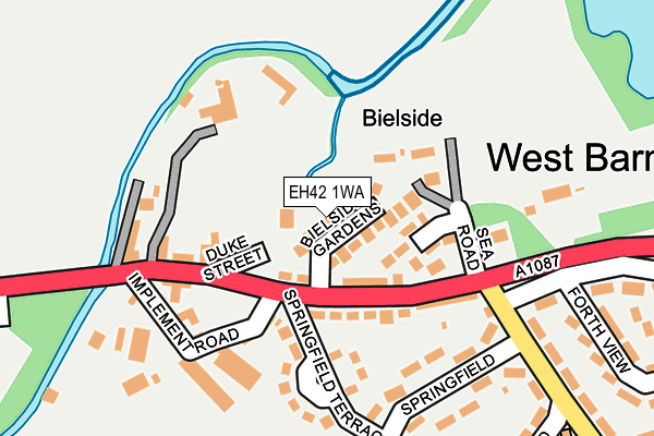 EH42 1WA map - OS OpenMap – Local (Ordnance Survey) EH42 1WA map - OS OpenMap – Local (Ordnance Survey)