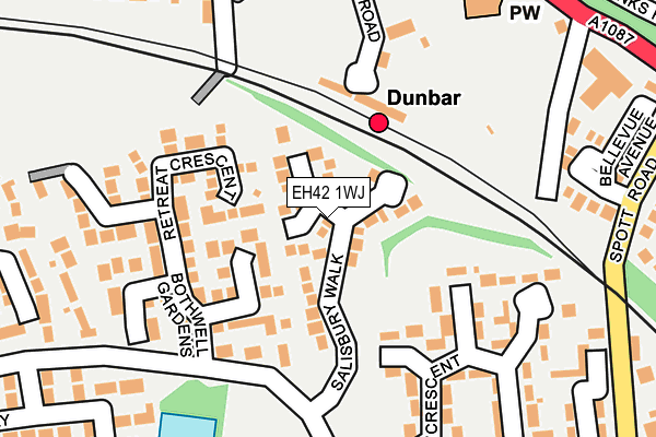 EH42 1WJ map - OS OpenMap – Local (Ordnance Survey) EH42 1WJ map - OS OpenMap – Local (Ordnance Survey)