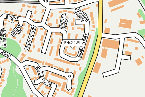 EH42 1WL map - OS OpenMap – Local (Ordnance Survey) EH42 1WL map - OS OpenMap – Local (Ordnance Survey)