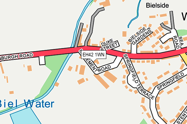 EH42 1WN map - OS OpenMap – Local (Ordnance Survey) EH42 1WN map - OS OpenMap – Local (Ordnance Survey)