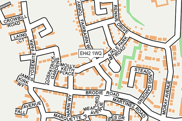 EH42 1WQ map - OS OpenMap – Local (Ordnance Survey) EH42 1WQ map - OS OpenMap – Local (Ordnance Survey)