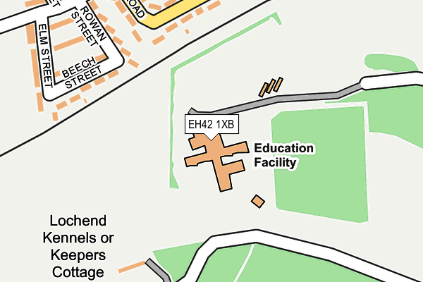 EH42 1XB map - OS OpenMap – Local (Ordnance Survey) EH42 1XB map - OS OpenMap – Local (Ordnance Survey)