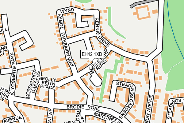 EH42 1XD map - OS OpenMap – Local (Ordnance Survey) EH42 1XD map - OS OpenMap – Local (Ordnance Survey)