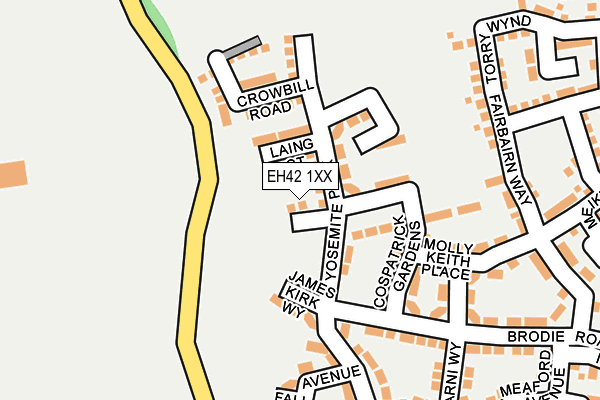 EH42 1XX map - OS OpenMap – Local (Ordnance Survey) EH42 1XX map - OS OpenMap – Local (Ordnance Survey)
