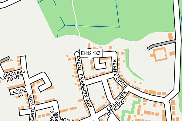 EH42 1XZ map - OS OpenMap – Local (Ordnance Survey) EH42 1XZ map - OS OpenMap – Local (Ordnance Survey)