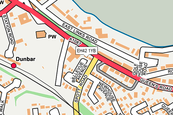 EH42 1YB map - OS OpenMap – Local (Ordnance Survey) EH42 1YB map - OS OpenMap – Local (Ordnance Survey)