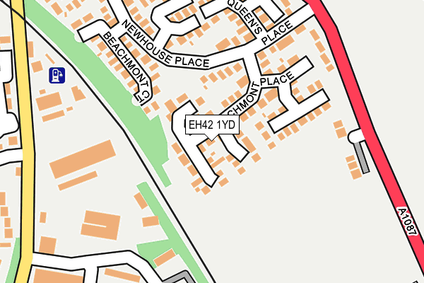 EH42 1YD map - OS OpenMap – Local (Ordnance Survey) EH42 1YD map - OS OpenMap – Local (Ordnance Survey)
