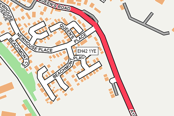 EH42 1YE map - OS OpenMap – Local (Ordnance Survey) EH42 1YE map - OS OpenMap – Local (Ordnance Survey)