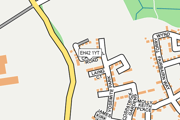 EH42 1YT map - OS OpenMap – Local (Ordnance Survey) EH42 1YT map - OS OpenMap – Local (Ordnance Survey)
