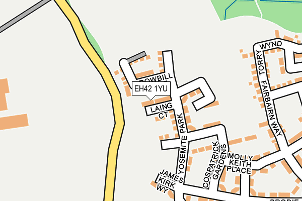 EH42 1YU map - OS OpenMap – Local (Ordnance Survey) EH42 1YU map - OS OpenMap – Local (Ordnance Survey)