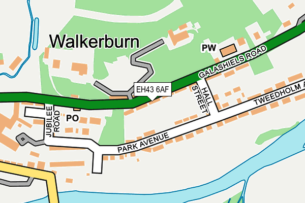 EH43 6AF map - OS OpenMap – Local (Ordnance Survey) EH43 6AF map - OS OpenMap – Local (Ordnance Survey)