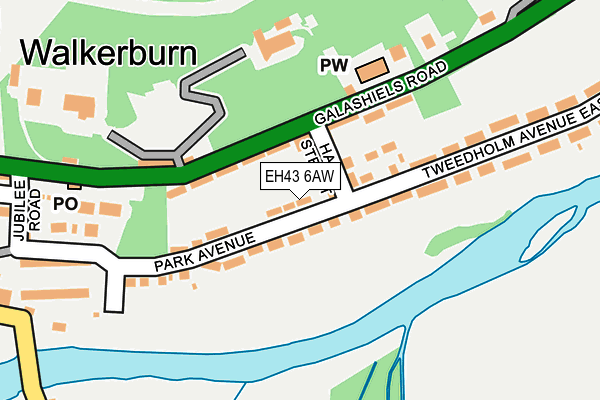 EH43 6AW map - OS OpenMap – Local (Ordnance Survey) EH43 6AW map - OS OpenMap – Local (Ordnance Survey)