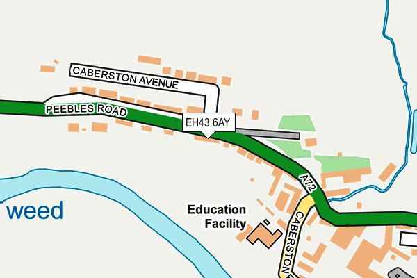 EH43 6AY map - OS OpenMap – Local (Ordnance Survey) EH43 6AY map - OS OpenMap – Local (Ordnance Survey)