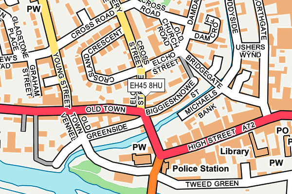 EH45 8HU map - OS OpenMap – Local (Ordnance Survey) EH45 8HU map - OS OpenMap – Local (Ordnance Survey)