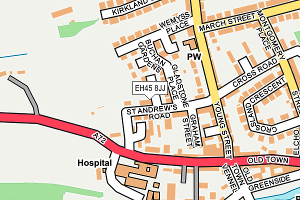EH45 8JJ map - OS OpenMap – Local (Ordnance Survey) EH45 8JJ map - OS OpenMap – Local (Ordnance Survey)