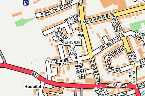 EH45 8JR map - OS OpenMap – Local (Ordnance Survey) EH45 8JR map - OS OpenMap – Local (Ordnance Survey)