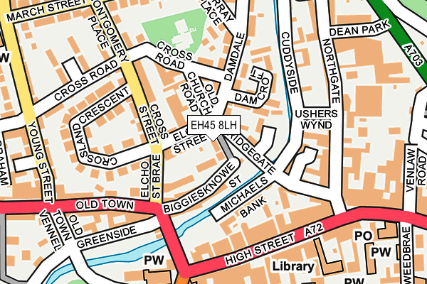 EH45 8LH map - OS OpenMap – Local (Ordnance Survey) EH45 8LH map - OS OpenMap – Local (Ordnance Survey)