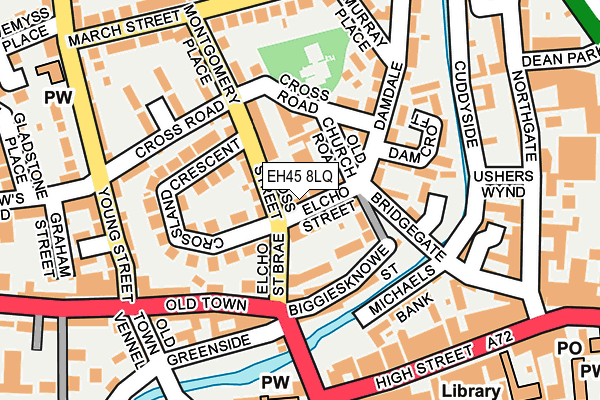 EH45 8LQ map - OS OpenMap – Local (Ordnance Survey) EH45 8LQ map - OS OpenMap – Local (Ordnance Survey)