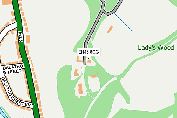 EH45 8QG map - OS OpenMap – Local (Ordnance Survey) EH45 8QG map - OS OpenMap – Local (Ordnance Survey)