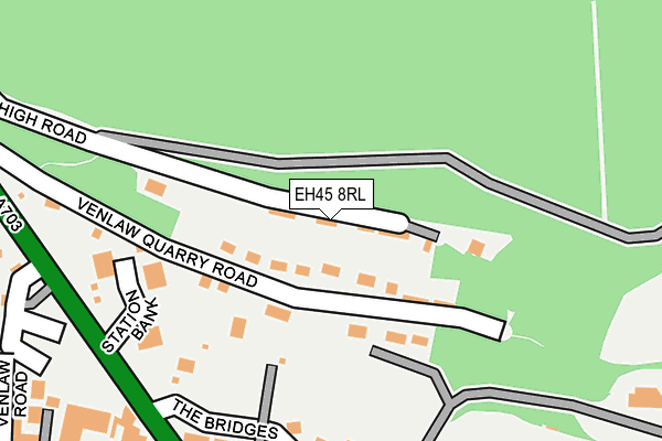 EH45 8RL map - OS OpenMap – Local (Ordnance Survey) EH45 8RL map - OS OpenMap – Local (Ordnance Survey)