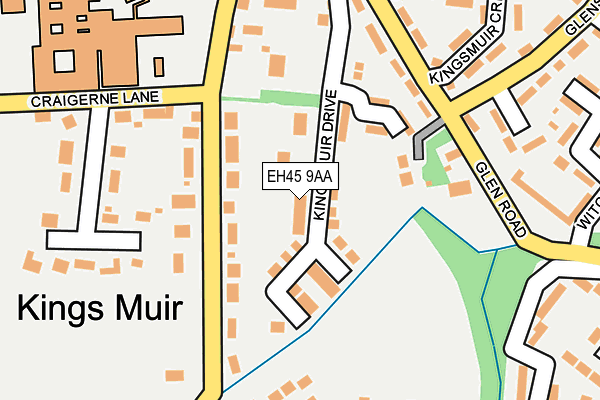 EH45 9AA map - OS OpenMap – Local (Ordnance Survey) EH45 9AA map - OS OpenMap – Local (Ordnance Survey)