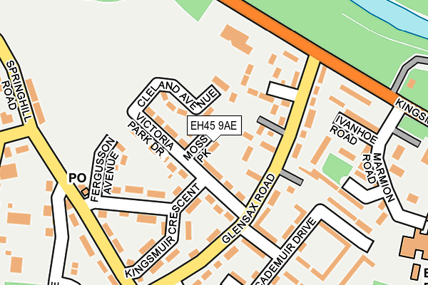 EH45 9AE map - OS OpenMap – Local (Ordnance Survey) EH45 9AE map - OS OpenMap – Local (Ordnance Survey)