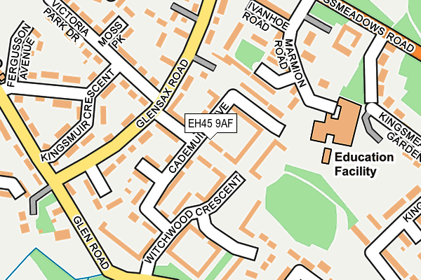 EH45 9AF map - OS OpenMap – Local (Ordnance Survey) EH45 9AF map - OS OpenMap – Local (Ordnance Survey)