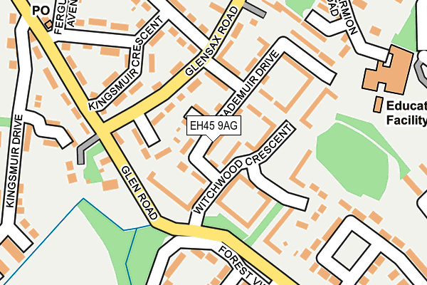 EH45 9AG map - OS OpenMap – Local (Ordnance Survey) EH45 9AG map - OS OpenMap – Local (Ordnance Survey)