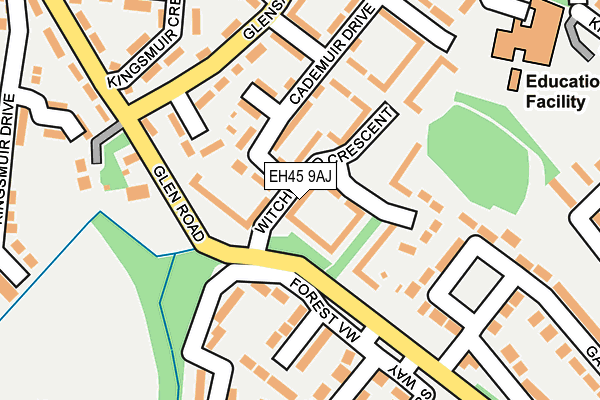 EH45 9AJ map - OS OpenMap – Local (Ordnance Survey) EH45 9AJ map - OS OpenMap – Local (Ordnance Survey)