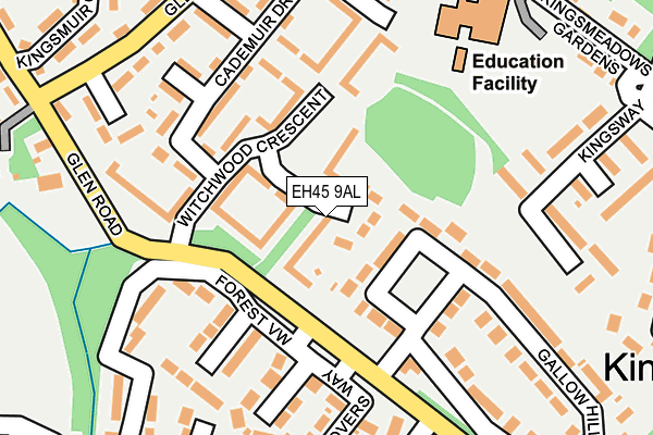 EH45 9AL map - OS OpenMap – Local (Ordnance Survey) EH45 9AL map - OS OpenMap – Local (Ordnance Survey)