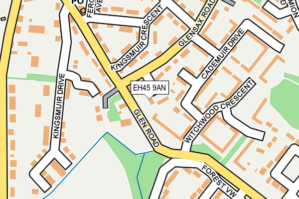 EH45 9AN map - OS OpenMap – Local (Ordnance Survey) EH45 9AN map - OS OpenMap – Local (Ordnance Survey)