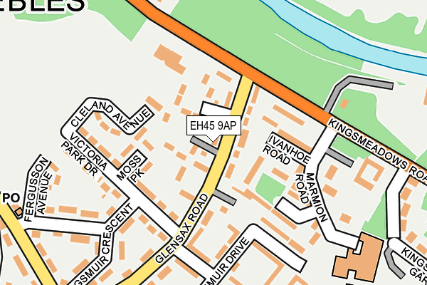 EH45 9AP map - OS OpenMap – Local (Ordnance Survey) EH45 9AP map - OS OpenMap – Local (Ordnance Survey)