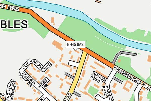 EH45 9AS map - OS OpenMap – Local (Ordnance Survey) EH45 9AS map - OS OpenMap – Local (Ordnance Survey)