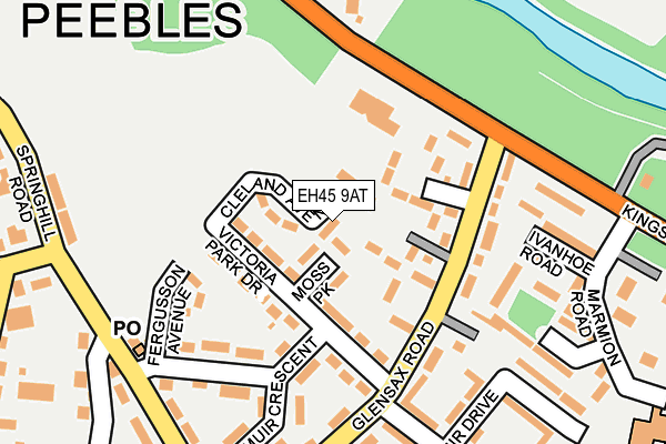 EH45 9AT map - OS OpenMap – Local (Ordnance Survey) EH45 9AT map - OS OpenMap – Local (Ordnance Survey)