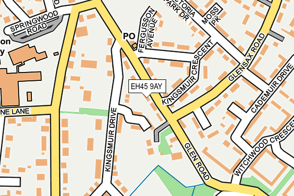 EH45 9AY map - OS OpenMap – Local (Ordnance Survey) EH45 9AY map - OS OpenMap – Local (Ordnance Survey)