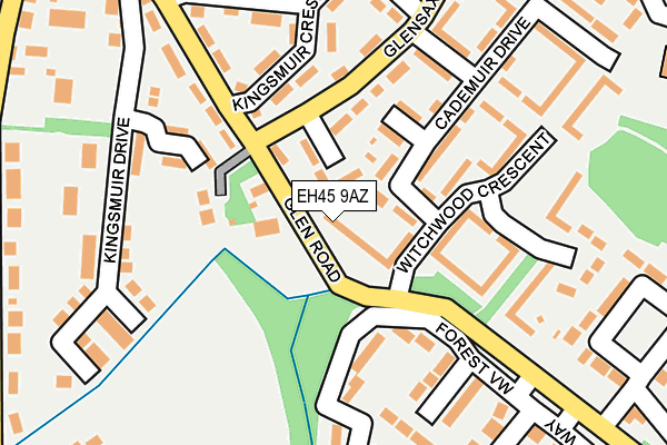 EH45 9AZ map - OS OpenMap – Local (Ordnance Survey) EH45 9AZ map - OS OpenMap – Local (Ordnance Survey)