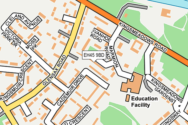 EH45 9BD map - OS OpenMap – Local (Ordnance Survey) EH45 9BD map - OS OpenMap – Local (Ordnance Survey)