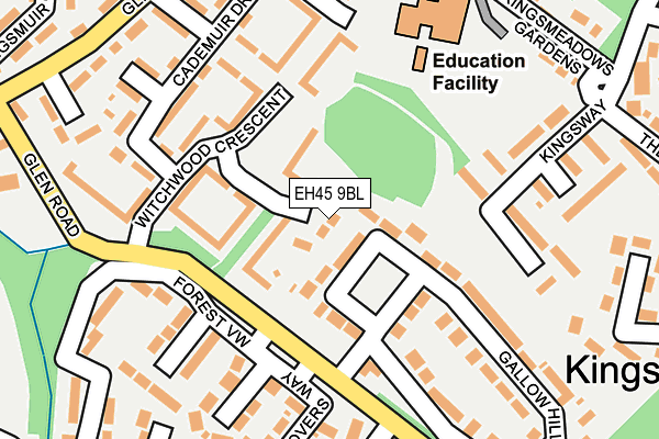 EH45 9BL map - OS OpenMap – Local (Ordnance Survey) EH45 9BL map - OS OpenMap – Local (Ordnance Survey)