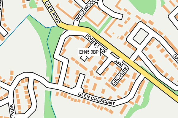 EH45 9BP map - OS OpenMap – Local (Ordnance Survey) EH45 9BP map - OS OpenMap – Local (Ordnance Survey)