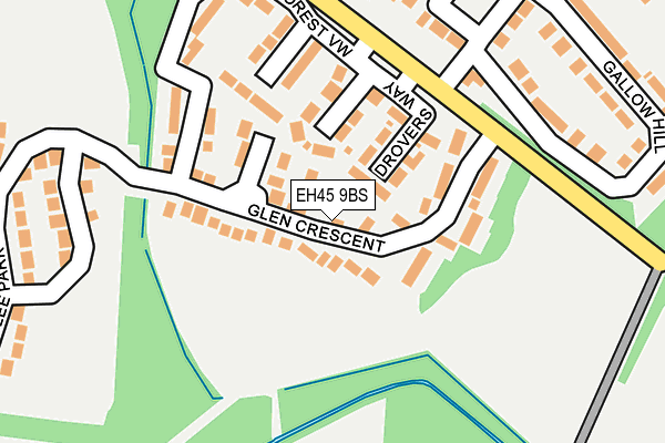EH45 9BS map - OS OpenMap – Local (Ordnance Survey) EH45 9BS map - OS OpenMap – Local (Ordnance Survey)