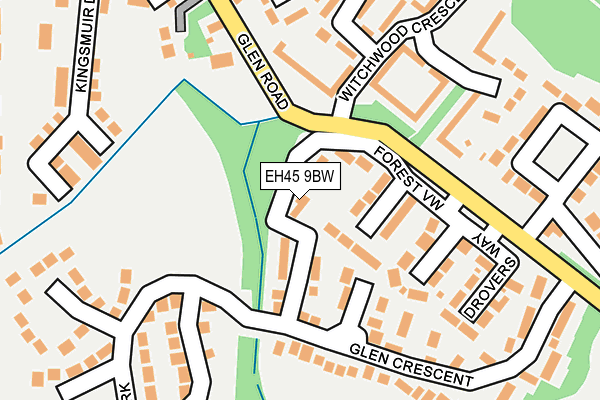EH45 9BW map - OS OpenMap – Local (Ordnance Survey) EH45 9BW map - OS OpenMap – Local (Ordnance Survey)