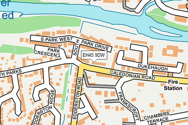EH45 9DW map - OS OpenMap – Local (Ordnance Survey) EH45 9DW map - OS OpenMap – Local (Ordnance Survey)