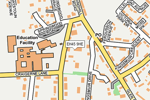 EH45 9HE map - OS OpenMap – Local (Ordnance Survey) EH45 9HE map - OS OpenMap – Local (Ordnance Survey)