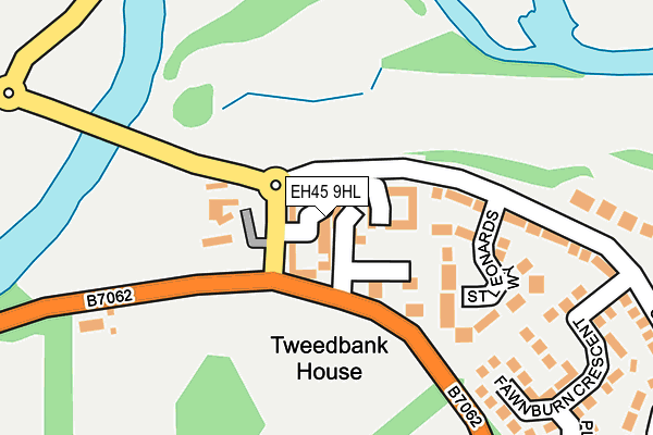 EH45 9HL map - OS OpenMap – Local (Ordnance Survey) EH45 9HL map - OS OpenMap – Local (Ordnance Survey)
