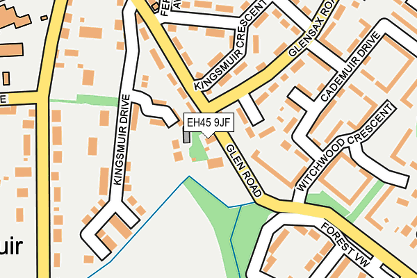EH45 9JF map - OS OpenMap – Local (Ordnance Survey) EH45 9JF map - OS OpenMap – Local (Ordnance Survey)