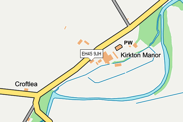 EH45 9JH map - OS OpenMap – Local (Ordnance Survey) EH45 9JH map - OS OpenMap – Local (Ordnance Survey)