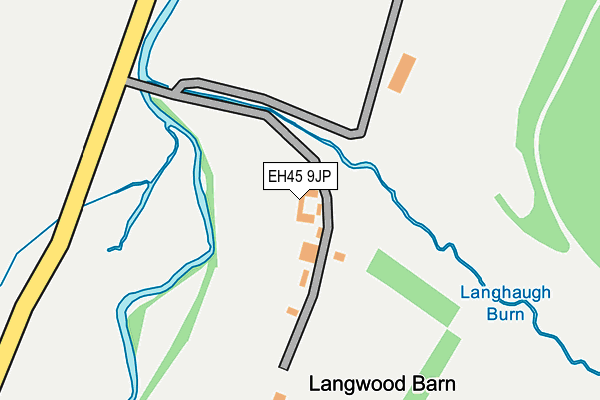 EH45 9JP map - OS OpenMap – Local (Ordnance Survey) EH45 9JP map - OS OpenMap – Local (Ordnance Survey)