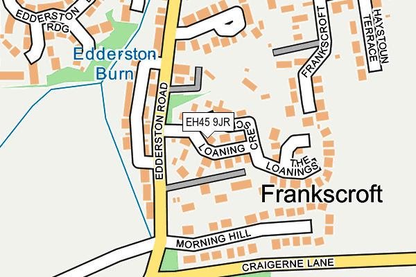 EH45 9JR map - OS OpenMap – Local (Ordnance Survey) EH45 9JR map - OS OpenMap – Local (Ordnance Survey)