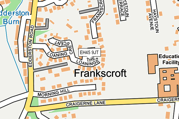 EH45 9JT map - OS OpenMap – Local (Ordnance Survey) EH45 9JT map - OS OpenMap – Local (Ordnance Survey)